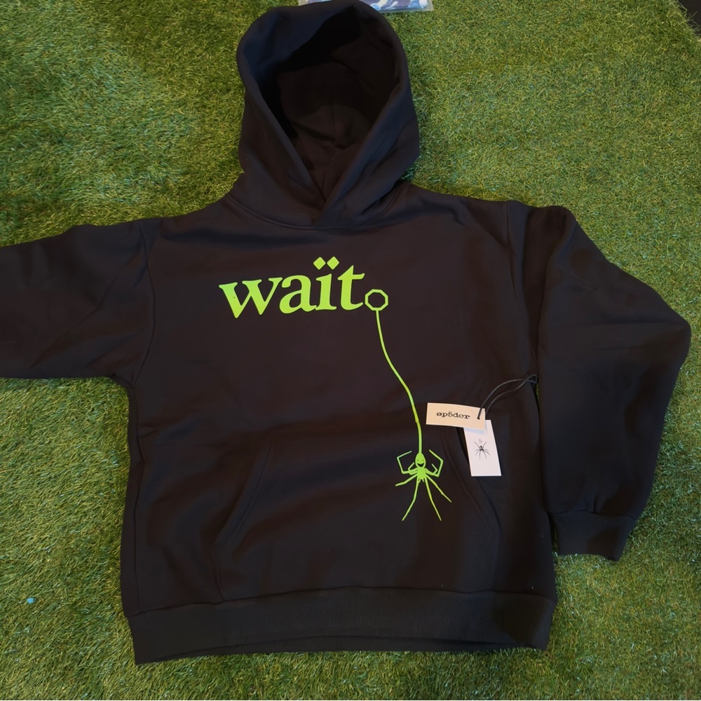 Black and Green Lightweight Shirt Jacket with Graphic Design